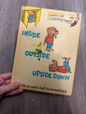 1968 Inside Outside Upside Down - Bright & Easy Beginner Book- berenstain
